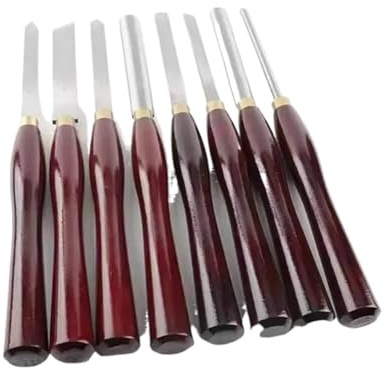 Juego De Herramientas Torneado for Carpintería, 8 Uds., Torno Acero Alta Velocidad, Cincel, Cuchillo Semicircular, Trabajo Madera Mano