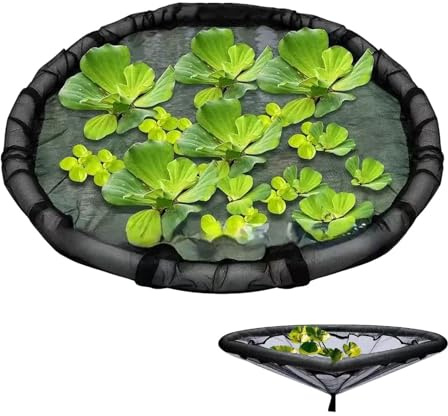 Bagiaope Schwimmende Pflanzinsel Barriere | Teich Pflanztopf Schwimmend | Runde Schwimmende Teichpflanzen | Netzbehälter Mit Feinem Mesh Gartenteichdekoration Für Hausbesitzer, Landschaftsgärtner