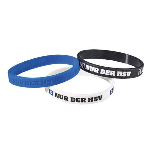 Hamburger SV HSV Armbänder/Silikonarmbänder ** Schwarz, Weiß, Blau ** Kids 3er-Set
