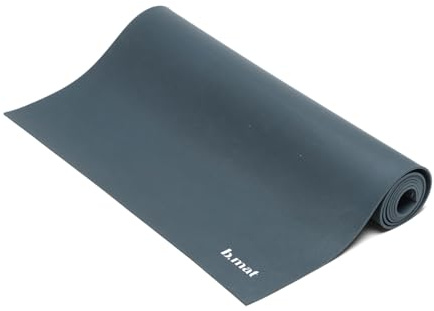B Yoga Yogamatte B Mat Everyday, Alltags-, Sportmatte aus Naturkautschuk (Charcoal, Maße: 215 cm x 66 cm x 0,4 cm; Gewicht: 2,0 kg)