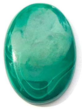 CRYSTALMIRACLE Malachite Gemme Cabochon Unique Pierre de Poche Cristal Guérison Bien-Être Énergie Métaphysique Reiki Feng Shui Cadeau Pierre de Palme Spirituelle pour Unisexe, Vert, 1 Pouce