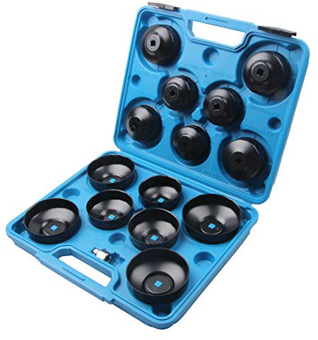 LLCTOOLS 14 tlg Universal Ölfilterkappen Ölfilterschlüssel Ölfilter Werkzeug