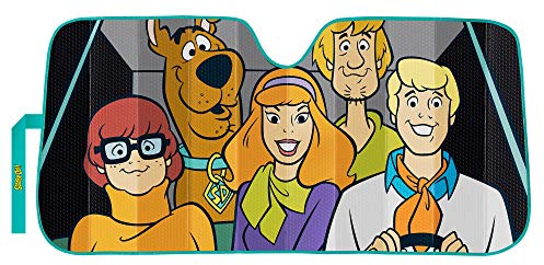 Plasticolor 003951R01 Warner Bros. Scooby-Doo Group Accordian Sunshade for Car Truck SUV, Silver
