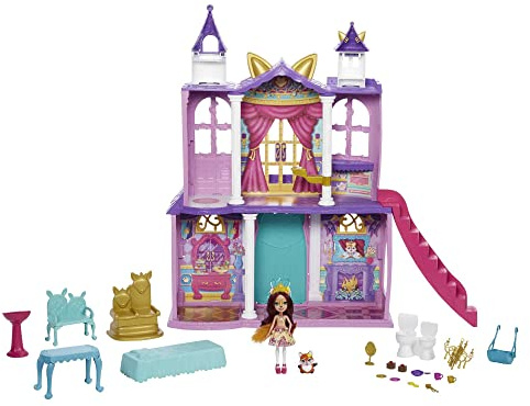 Enchantimals HCG59 - Royals Ballzauber Schloss (ca. 66 cm groß), 19 Teile, mit Felicity Fox & Flick Tierfigur, ab 4 Jahren