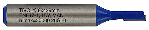 Tivoly XT60642067832 Fraises de défonceuse à rainer droit | 1 tranchant rectifié au diamant Ø 4mm