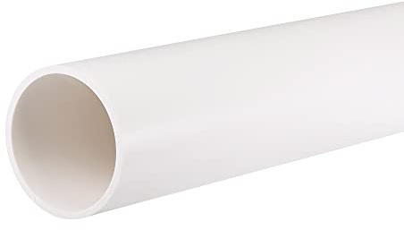 sourcing map PVC Rohr, Durchmesser 57mm Länge 0.35m Rund Kunststoffrohr für Garten, Aquarium, Wasserleitung, Kabelkanal, lüftungsrohr (Weiß)
