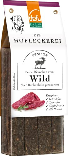 defu Hundesnack | 1 x 125 g | Hofleckerei Feine Riemchen vom Wild | Premium Leckerlis für Ihren Hund
