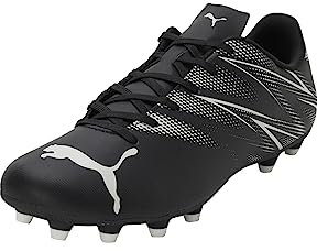 PUMA Herren Attacanto Fg/Ag Soccer Shoe, Black Silver Mist, 44.5 EU