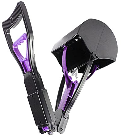 60 cm portátil para excrementos de Perros, recogedor de excrementos para Perros, Yard Perro Pooper Scooper con dispensador de Bolsas de Basura, Pala Plegable para excrementos de Perros para Gatos con