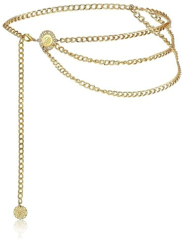 Xumann Waist Chain, Multi Layered Belly Chain Belt for Women, Adjustable Body Jewelry