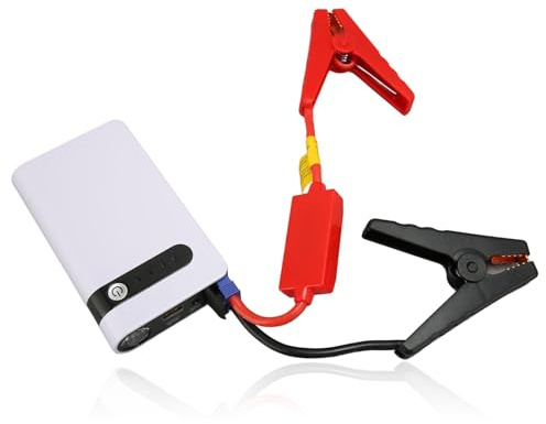 Autobatterie-Starthilfe für Benzin-/Dieselmotoren Bis zu 4 L, 400A, 12.000 MAh, Tragbarer Auto-Starthilfe-Akku, Starthilfebox für Alle 12-V-Fahrzeuge, 5 V, 2 A USB, Notlicht