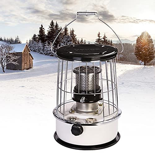 SuhoFutus Kerosene Heater, Portable Stove, Camping for Inside Tent, 6L Kerosene Stove Heater Stainless Steel Paraffin Fuel, Suitable For Indoor Outdoor, 12.8 * 17.72 in, White