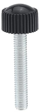 XXHNBF Rändelschrauben Rändelschraube mit Griff, 5 Stück M4 M5 M6 Rändelschraube aus Nylon mit rundem Kunststoffkopf, Schwarze Bakelit-Handschraube, M5 x 16 mm