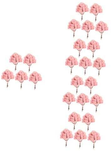 INOOMP 25pièces Mini Modèle Décoration De Plastique pour Maquettes De Train Et Maison De Poupée Roses