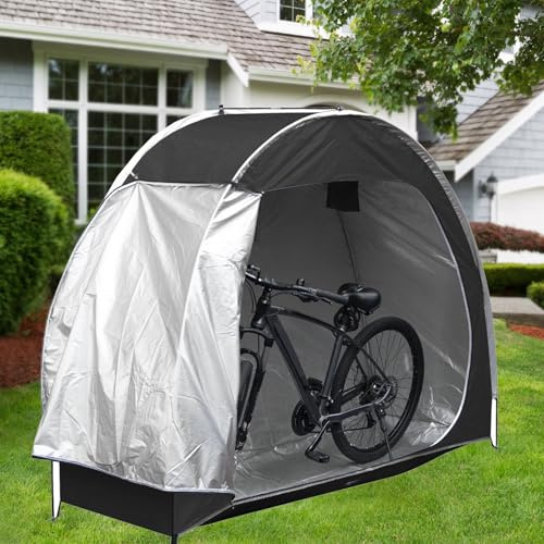 Bike Storage Shed, Bike Covers Shelter Multifunctional for Outdoor (Black)