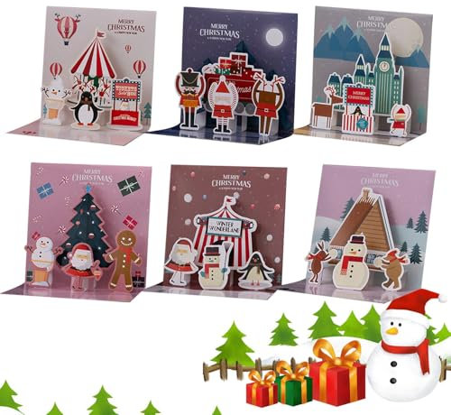 Weihnachtskarten - Handgemachte Weihnachtskarten - Happy Holiday Karten Weihnachtsbaum Karte Weihnachtskarten Pop Up Papier Skulpturen Design für Studenten