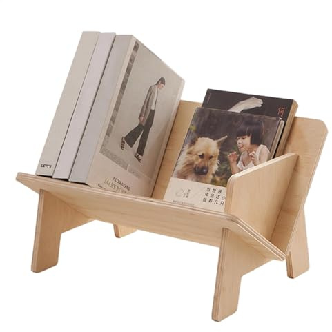 Bibliothèque de table décorative – Bibliothèque de bureau en bois, présentoir réglable | Étagère de rangement pour fournitures de livres, avec expérience de lecture élevée, support d'affichage, 15.75x