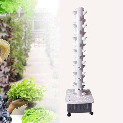Hydroponik-Turmset mit 15 Etagen und 45 Löchern, Hydroponischer Anbau, Hydroponischer Anbau im Gewächshaus auf dem Bauernhof, Aquaponischer Anbau, für Kräuter im Innenbereich, für Gartenliebhaber