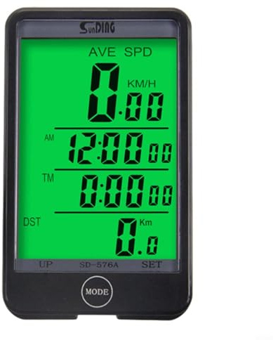 Compteur de vitesse de vélo à écran tactile grand écran,Compteur de vitesse de vélo d'ordinateur, compteur kilométrique LCD Affichage Cycle Ordinateur avec rétro-éclairage