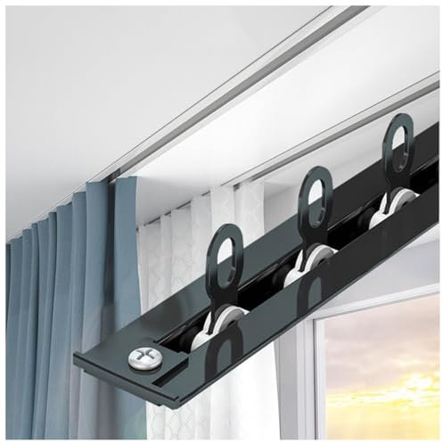 Unsichtbare Gardinenschiene Unterputz Robuste Deckenschiene für Raumteiler Fenster Wohnzimmer Schlafzimmer