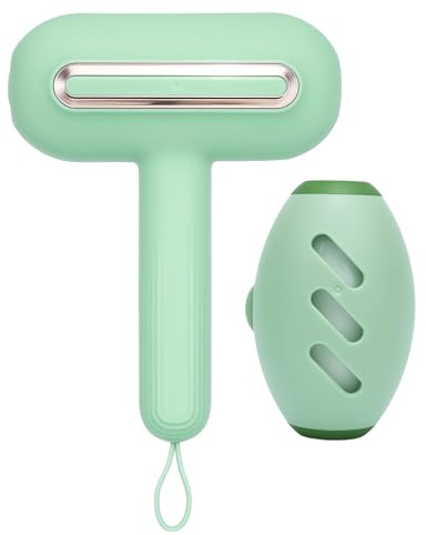 ZaKaBox 1+1 Washable & Reusable Lint Roller Set for Pet Hair Removal, Portable Lint Remover for Dog Fur Remover & Cat Fur Remover, Sticky Roller for Clothes, Mini & Handle Design Hair Remover