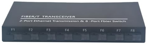 Sunmeit Switch Gigabit Ethernet Switch nel Fibra Ottica 8 Porte nel Fibra SC 2 1000M RJ45 Convertitore SC di Industriale 8F2E Spina Europea