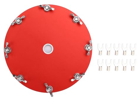 Fafeicy Plaque Radiale de Disque de Réseau de Terre, Plaque de Grille de Mise à la Terre pour Antenne Portable à Ondes Courtes avec 10 Bornes en Alliage D'aluminium