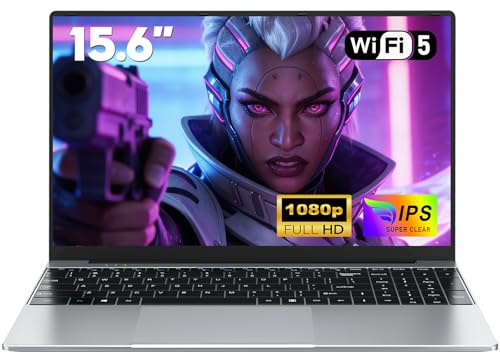 NAIKLULU 2026 15.6 Pollici PC Portatile i5-7Y54 Processore (1,2 a 3,2 Ghz), 16GB RAM 1TB SSD Laptop Gamer Computer Portatile, Tastiera Retroilluminata/Webcam/Touchpad