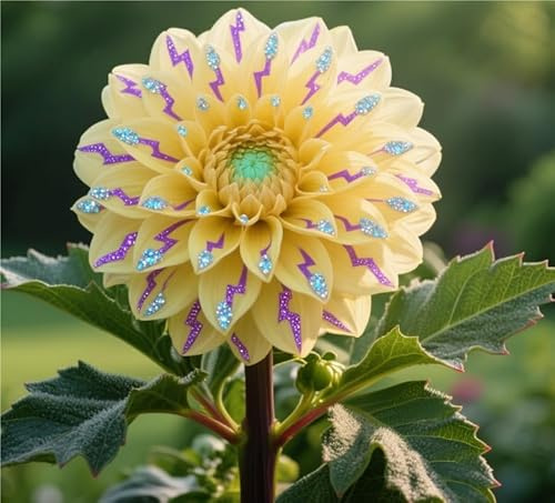 Bellissimo Dalia bulbi,Dalia pianta vera,Piante erbacee perenni,Facile da curare,Decorazione del giardino, bulbi belli e sani(non fiori artificiali)-4 bulbi-A