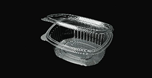 SGWEB professional Vaschette in Plastica Trasparente con Coperchio Incernierato 375 cc per Alimenti, Set 350 Pezzi, Contenitori Ermetici Monouso per Take Away e Gastronomia