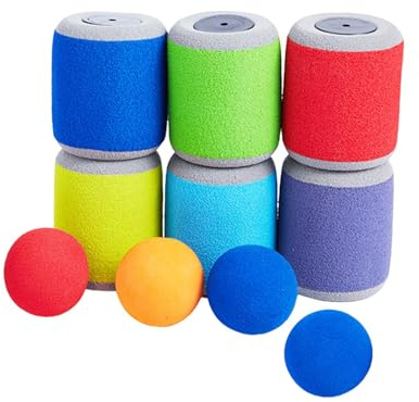 Chosertory 10 Pezzi Giochi Lattine Lancio Bambini Gioco Lattine Palle Sensory Giocattolo Allenamento Mano Occhio Coordinazione Interazione Genitore Figlio per