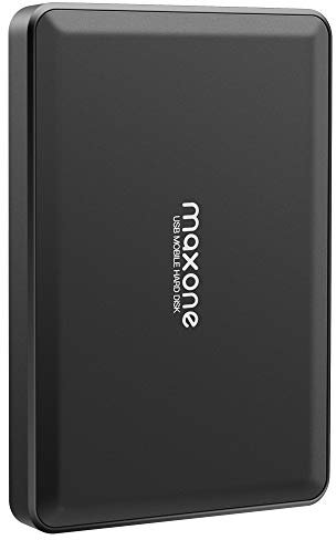 Maxone Disque Dur Externe Portable 160Go-2.5 USB3.0 HDD Stockage pour PC, Mac, Ordinateur de Bureau, Ordinateur Portable, Wii U, TV(Noir)