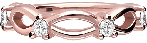 PIERCINGLINE Segmentring Clicker Chirurgenstahl | doppelt gedreht + Kristalle | Piercing Ohr Helix Daith | Farb & Größenauswahl