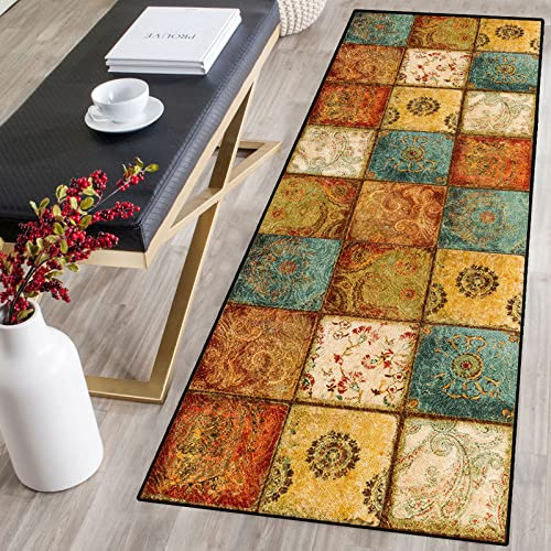 Tapis Cuisine Devant evier,tapis de couloir coloré,Lavable Doux Polyester Tapis D'EntréE Interieur Absorbant，Tapis de Passage ,Tapis de Couloir,Facile à Nettoyer - Différentes Dimensions