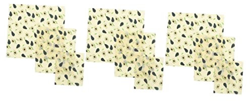 ifundom 9 Piezas Envolturas De Comida De Cera De Abejas Papel De Horno Papel De Envolver Alimentos Sandwichera Envoltura Resistente a La Grasa Paño De Cera De Abejas Ropa Algodón