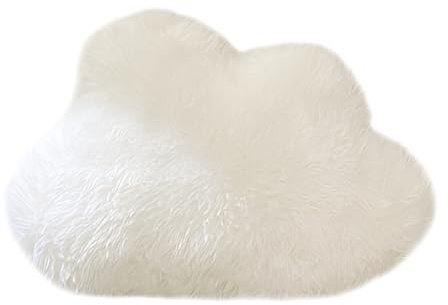 Herfair Wolken Kuschelkissen Kinder Sternkissen, Stern Zierkissen Weiche Flauschige Mond Kissen Sofakissen, Deko Kissen Weiß Plüsch Kissen Dekokissen für Kinderzimmer Schlafzimmer Deko (Wolken)