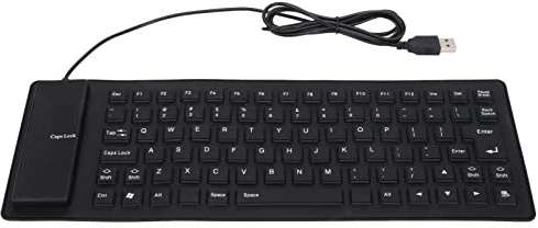 Mtlavishness Clavier en Silicone Filaire 85 Touches Azerty Design Silencieux Et Portable pour Pc Et Ordinateur Portable - Clavier Souple USB Résistant à La Poussière et Éclaboussures Idéal pour