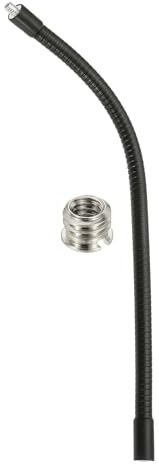 PATIKIL 12 Tubo de Cuello de Cisne, 1/4-20 Hembra a Macho Rosca Metal Universal Manguera Brazo Flexible Tubo de Extensión Soporte con Tornillos Reductores para Cámara de Acción, Negro
