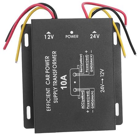 Powerful 24V to 12V DC Voltage Converter for Cars, Trucks, RVs, and other Vehicles with Professinal Upgrade (10A)