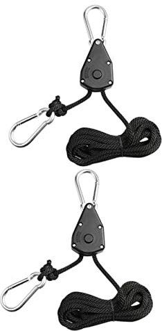 BESTonZON 2pièces Suspensions Pour Lampes De Croissance Avec Cordes Réglables Et Crochets De Levage Accessoires Pour Jardin Et