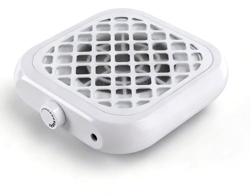 Lootaan Mini-Nagelstaubsammler, leistungsstarker professioneller Nagelstaubsauger mit 30 Filterpads, starker Saugnapf, Nagelabsaugung, Ventilator, Staubsammler, Nagelstudio und Heimgebrauch (weiß)