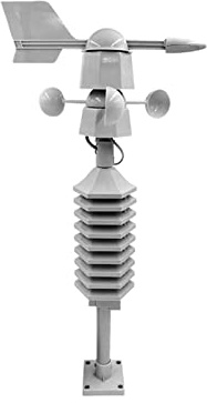 WS0232 Anemometro for stazione meteorologica wireless domestica LCD digitale Direzione della velocità del vento all'esterno Sensore del misuratore di umidità della temperatura fredda