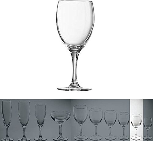 Arcoroc Set 12 calici Uso Professionale Vino Spumante Acqua Flute Collezione Elegance (12cl)