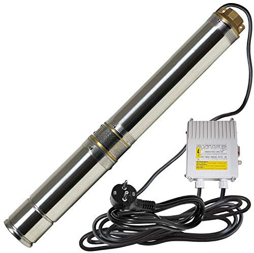 3 Zoll - Brunnenpumpe Tiefbrunnenpumpe Tauchdruckpumpe Rohrpumpe Gartenpumpe Brunnen-Star Die Energie-spar Pumpe mit hoher Förderleistung und großem Druck für Brunnen bis ca. 25m Tiefe (550 Watt)