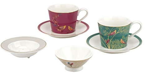 Sara Miller SMC79206-XG London Chelsea Collection Service à thé pour deux personnes, porcelaine