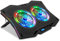 SK Notebook Laptop Rainbow RGB Kühler Gamer Ständer Kühlpad Unterlage Cooler für 9-18 Zoll/Lüfter / 5-7 Stufen Höhenverstellung/dünn & mobil (Rainbow 10 Beleuchtungsmodi)