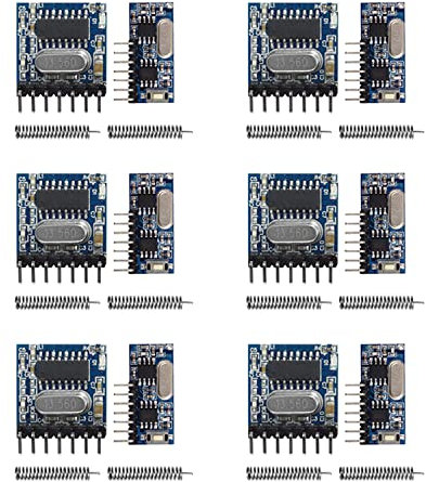 QIACHIP rx480e Módulo Emisor y Receptor RF 433mhz Inalámbrico Control Remoto de relé 4 Canales para Arduino
