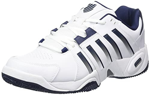 K-Swiss Performance Herren Accomplish IV Tennisschuh, White/Peacoat/Silver, 43 EU