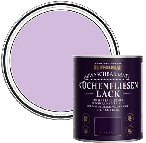 Rust-Oleum Purple water resistant Kitchen Tile Paint in Matt Finish - Violet Macaroon 750ml