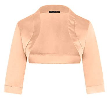 ApartFashion Damen Satin-bolero Pullover, Apricot, S EU